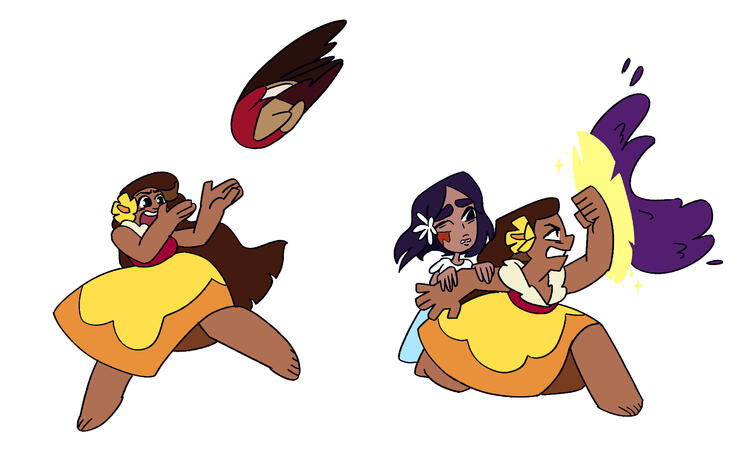 Leilani action poses