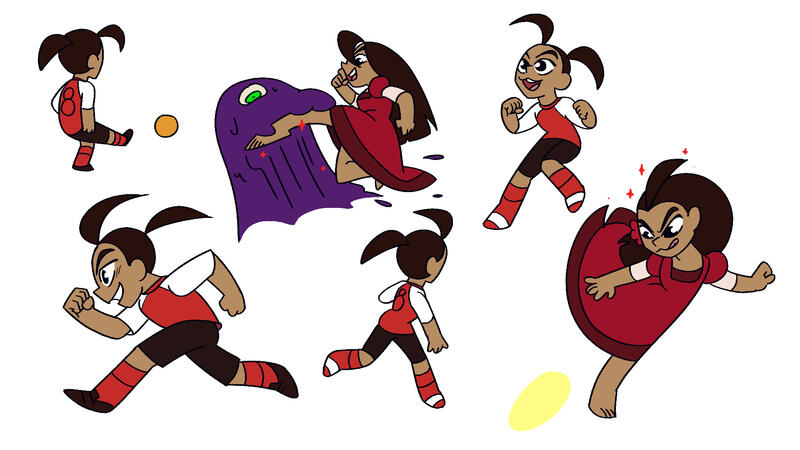 Ayaka action poses